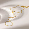Wholesale Women's Stainless Steel Real Gold Plated Geometric Flower Wrist Chain Bracelet Niche Jewelry
