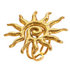 Wholesale Women's Stainless Steel Real Gold Plated Sun Symbol Ring Jewelry Classic Retro Minimalist Style