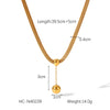 Wholesale Women's Stainless Steel Regular Chain Necklace With Geometric Pattern And Electroplating Treatment