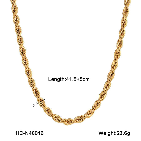 Wholesale Women's Stainless Steel Regular Chain Necklace With Geometric Pattern And Electroplating Treatment