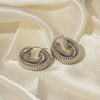 Wholesale Women's Stainless Steel Ring Earrings In C Shaped With Snail Shell Design And Electroplating Process