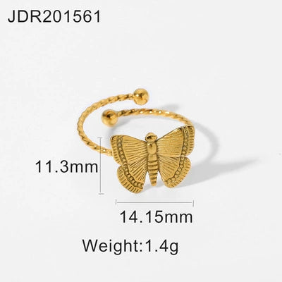 Wholesale Women's Stainless Steel Ring French Retro Style With Bow Pattern And Electroplating