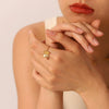 Wholesale Women's Stainless Steel Ring French Retro Style With Bow Pattern And Electroplating