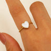 Wholesale Women's Stainless Steel Ring Retro Inlaid Colored Stone Geometric Star Pattern Electroplated