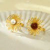 Wholesale Women's Stainless Steel Ring Simple Style Sweet Lace Hollow Electroplated Highend Design