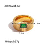 Wholesale Women's Stainless Steel Ring With Geometric Design And Electroplating Treatment