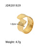 Wholesale Women's Stainless Steel Ring With Geometric Pattern And Electroplating Treatment