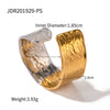 Wholesale Women's Stainless Steel Ring With Geometric Pattern 18K Goldplated Simple Style