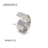 Wholesale Women's Stainless Steel Ring With Geometric Pattern 18K Goldplated Simple Style
