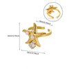 Wholesale Women's Stainless Steel Ring With Starfish And Butterfly Patterns Electroplated