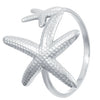 Wholesale Women's Stainless Steel Ring With Starfish Leaf Animal And Zodiac Patterns Electroplated
