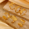 Wholesale Women's Stainless Steel Ring With Starfish Leaf Animal And Zodiac Patterns Electroplated