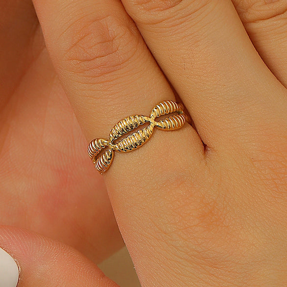 Wholesale Women's Stainless Steel Ring With Starfish Leaf Animal And Zodiac Patterns Electroplated