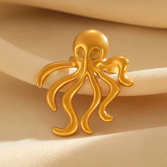 Wholesale Women's Stainless Steel Ring With Starfish Leaf Animal And Zodiac Patterns Electroplated