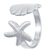 Wholesale Women's Stainless Steel Ring With Starfish Leaf Animal And Zodiac Patterns Electroplated