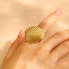 Wholesale Women's Stainless Steel Ring With Starfish Leaf Animal And Zodiac Patterns Electroplated