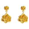 Wholesale Women's 316L Stainless Steel Rose Flower Pendant Earrings With Electroplating