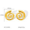 Wholesale Women's Stainless Steel Rotating Geometric Mosquito Incense Plate Pattern Electroplated Earrings