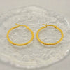 Wholesale Women's Stainless Steel Round Geometric Retro Fashion Earrings With Electroplating