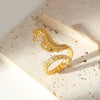 Wholesale Women's Stainless Steel Seahorse Ring With Electroplating And Fashionable Design