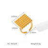 Wholesale Women's Stainless Steel Shell Open Ring With Geometric Style And Electroplating