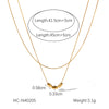 Wholesale Women's Stainless Steel Snake Bone Chain Necklace With Geometric Pattern And Electroplating Treatment