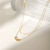 Wholesale Women's Stainless Steel Snake Bone Chain Necklace With Geometric Pattern And Electroplating Treatment