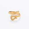 Wholesale Women's Stainless Steel Snakeshaped Animal Zodiac Ring With 18K Colorpreserving Electroplating