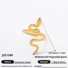 Wholesale Women's Stainless Steel Snakeshaped Animal Zodiac Ring With 18K Colorpreserving Electroplating