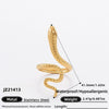 Wholesale Women's Stainless Steel Snakeshaped Animal Zodiac Ring With 18K Colorpreserving Electroplating