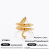 Wholesale Women's Stainless Steel Snakeshaped Animal Zodiac Ring With 18K Colorpreserving Electroplating