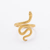 Wholesale Women's Stainless Steel Snakeshaped Animal Zodiac Ring With 18K Colorpreserving Electroplating