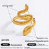 Wholesale Women's Stainless Steel Snakeshaped Animal Zodiac Ring With 18K Colorpreserving Electroplating