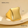 Wholesale Women's Stainless Steel Specialshaped Ring Light Luxury Style Geometric Electroplating