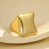 Wholesale Women's Stainless Steel Specialshaped Ring Light Luxury Style Geometric Electroplating