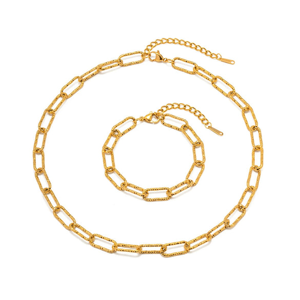 Wholesale Women's Stainless Steel Square Chain Bracelet With Geometric Pattern And Electroplating Treatment In Ins Style