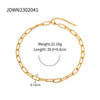 Wholesale Women's Stainless Steel Square Chain Bracelet With Geometric Pattern And Electroplating Treatment In Ins Style