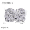 Wholesale Women's Stainless Steel Square Geometric Retro Electroplated Earrings