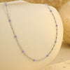 Wholesale Women's Stainless Steel Stacked Oildropping Rice Bead Clavicle Necklace With Electroplating Treatment
