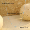 Wholesale Women's Stainless Steel Stacked Oildropping Rice Bead Clavicle Necklace With Electroplating Treatment
