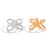 Wholesale Women's Stainless Steel Star And Starfish Design Pvd Furnace Vacuum Real Gold Plated Rings