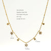 Wholesale Women's Stainless Steel Star Geometric Zirconia Clavicle Chain