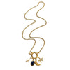 Wholesale Women's Stainless Steel Star Shape Pendant Necklace With Rhinestones Natural Stones Freshwater Pearls Polished Plating Cross Chain