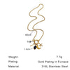 Wholesale Women's Stainless Steel Star Shape Pendant Necklace With Rhinestones Natural Stones Freshwater Pearls Polished Plating Cross Chain