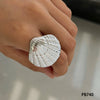Wholesale Women's Stainless Steel Starfish Shell Ring Classic Light Luxury With Electroplating Marine Series Animal Pattern