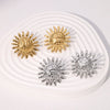 Wholesale Women's Stainless Steel Sunflower Earrings With Electroplating Design Niche And Personalized