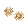 Wholesale Women's Stainless Steel Sunflower Earrings With Electroplating Design Niche And Personalized