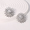 Wholesale Women's Stainless Steel Sunflower Earrings With Electroplating Design Niche And Personalized
