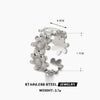 Wholesale Women's Stainless Steel Sunflower Opening Adjustable Electroplated Ring