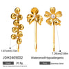 Wholesale Women's Stainless Steel Sweet Plant Flowers Style Word Clip Hairpin With Electroplating Treatment